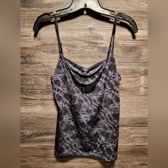 Express black and grey tie dye cropped tank top - Picture 1 of 3